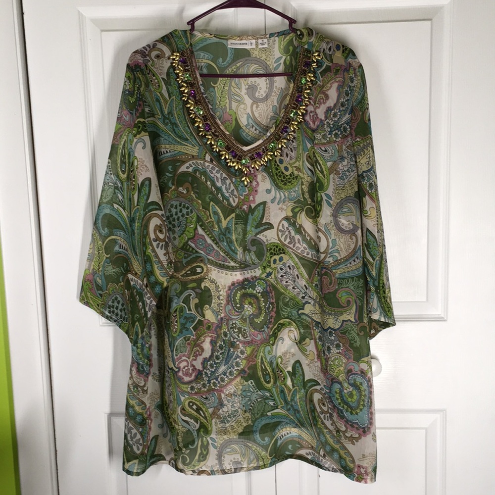 Blouse with 3/4 length sleeve